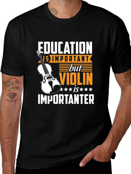Violin Musical Instrument Violinist Classical Gift Lightweight Cotton T-Shirt – Daily Comfort Graphic Shirt