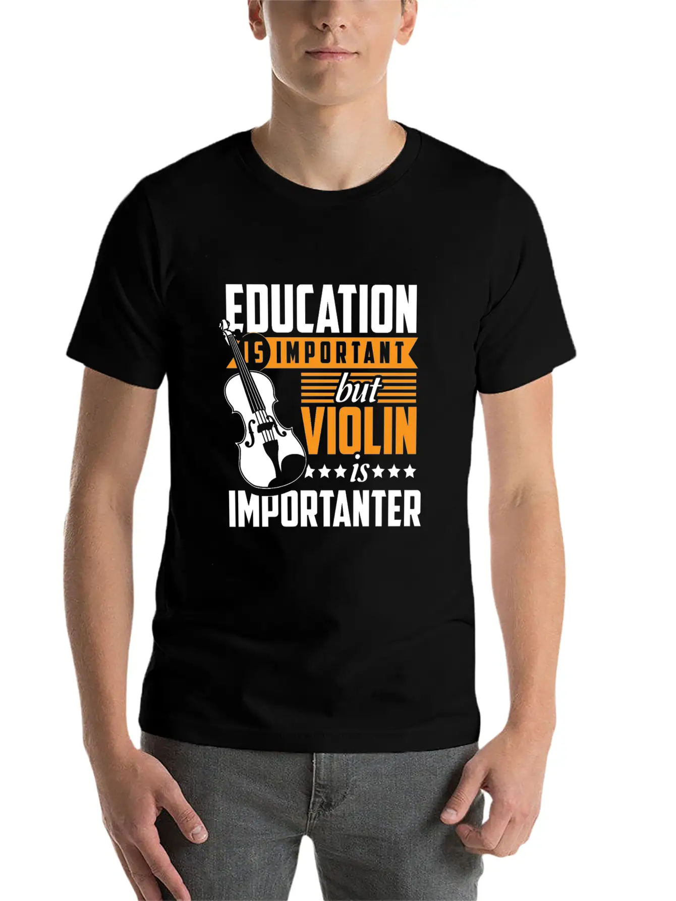Violin Musical Instrument Violinist Classical Gift Lightweight Cotton T-Shirt – Daily Comfort Graphic Shirt