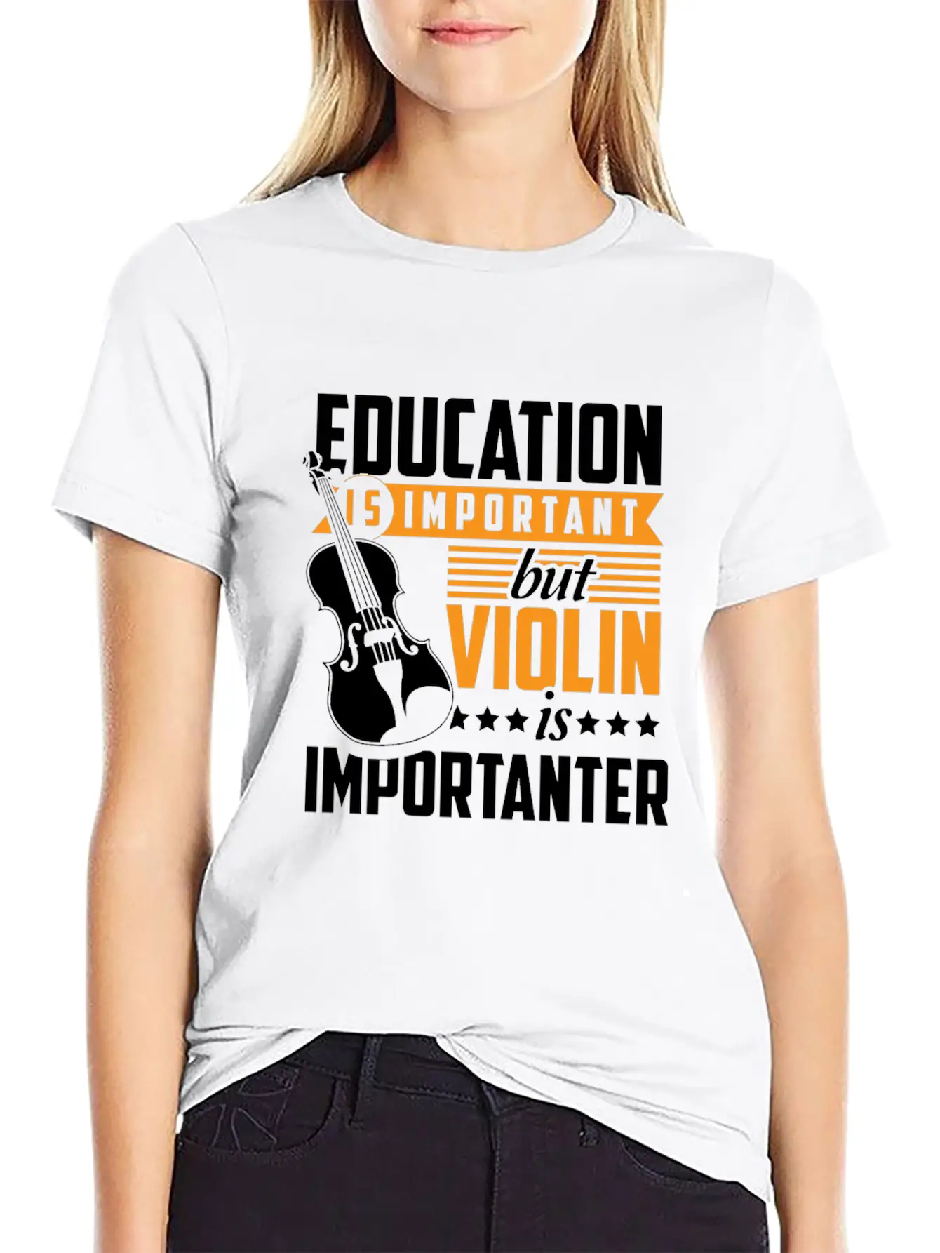Violin Musical Instrument Violinist Classical Gift Lightweight Cotton T-Shirt – Daily Comfort Graphic Shirt