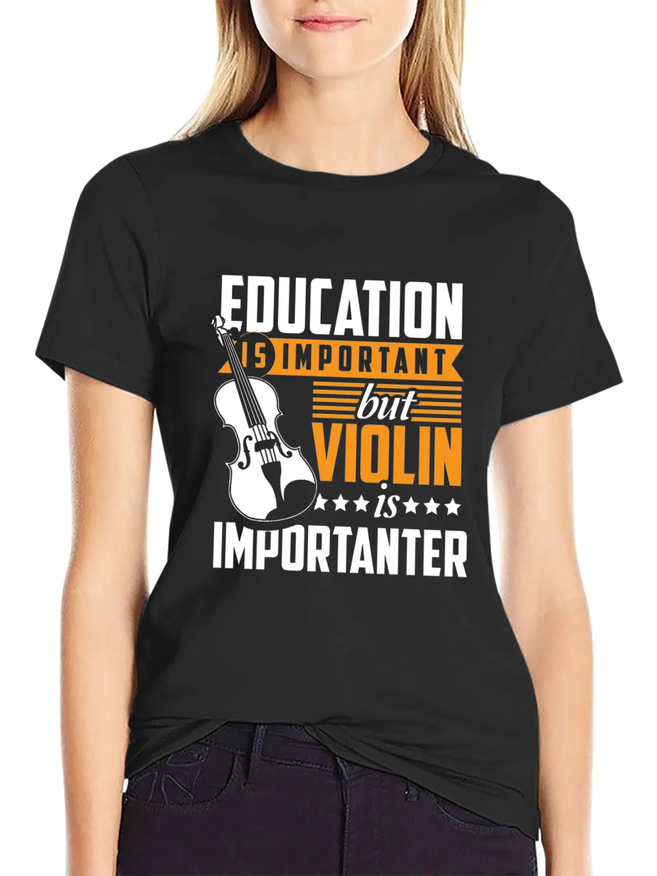 Violin Musical Instrument Violinist Classical Gift Lightweight Cotton T-Shirt – Daily Comfort Graphic Shirt