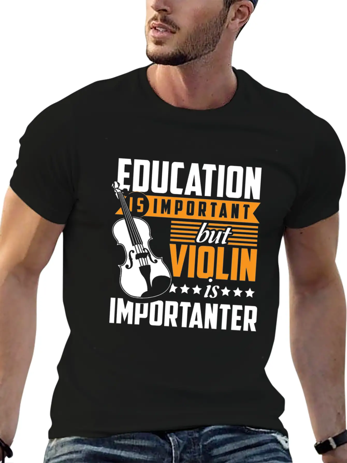 Violin Musical Instrument Violinist Classical Gift Lightweight Cotton T-Shirt – Daily Comfort Graphic Shirt