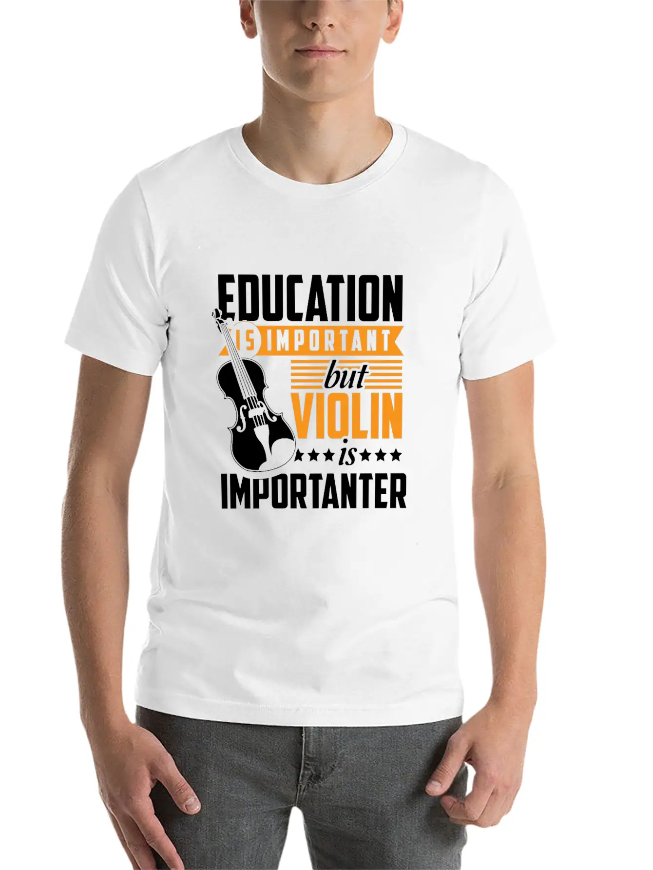 Violin Musical Instrument Violinist Classical Gift Lightweight Cotton T-Shirt – Daily Comfort Graphic Shirt