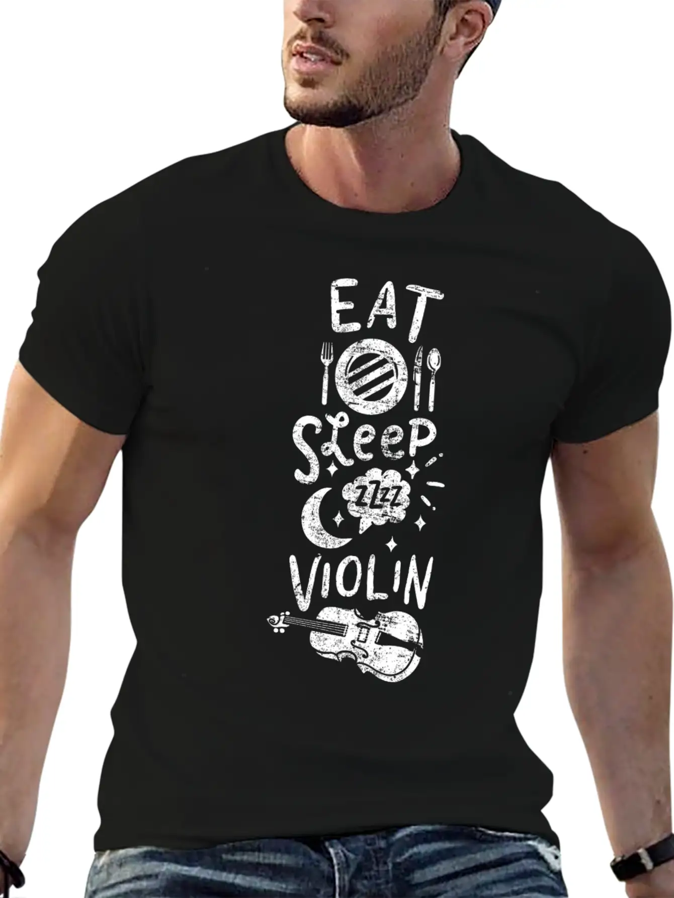 Violin Player Stylish Everyday T-Shirt – Unisex Basic Cotton Tee