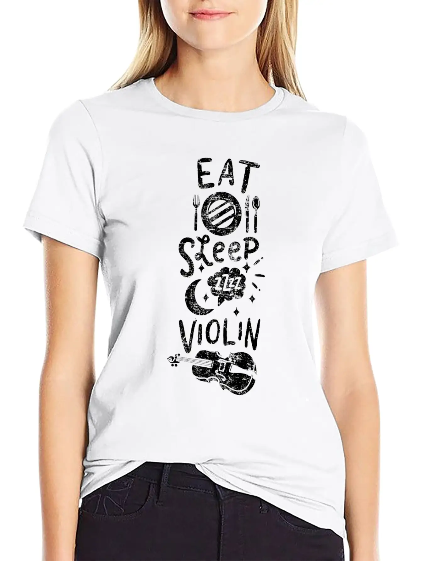 Violin Player Stylish Everyday T-Shirt – Unisex Basic Cotton Tee