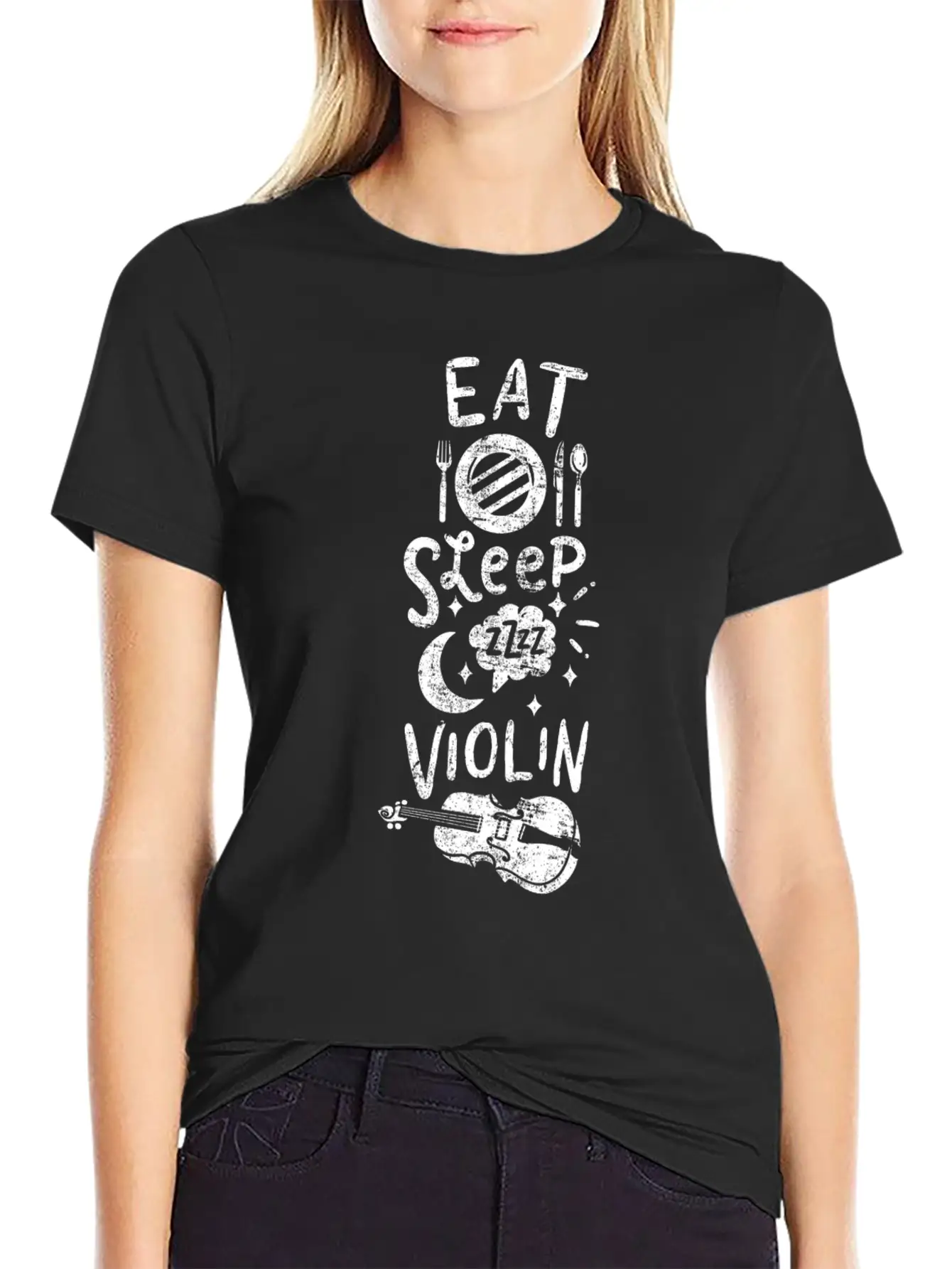 Violin Player Stylish Everyday T-Shirt – Unisex Basic Cotton Tee