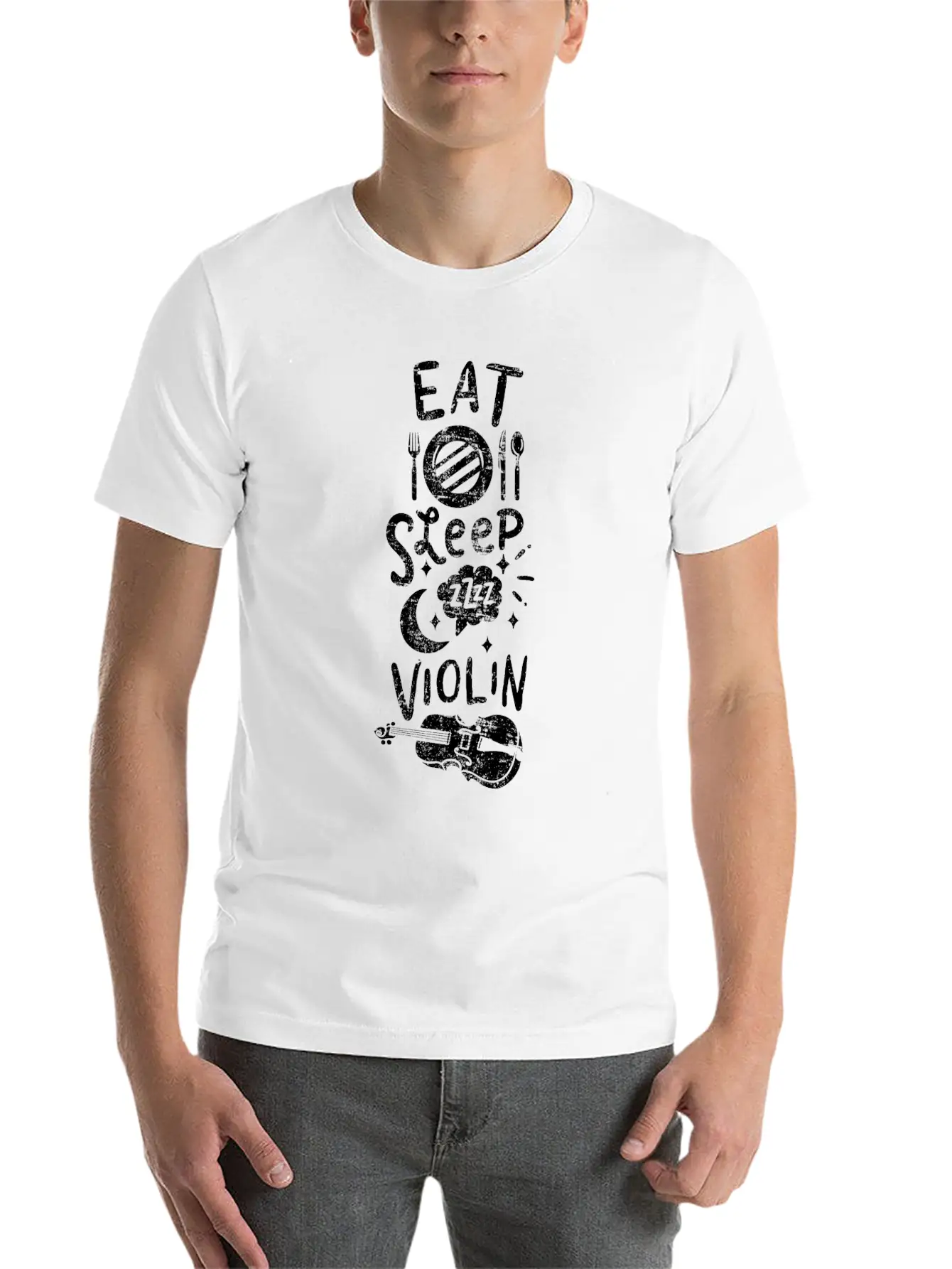 Violin Player Stylish Everyday T-Shirt – Unisex Basic Cotton Tee