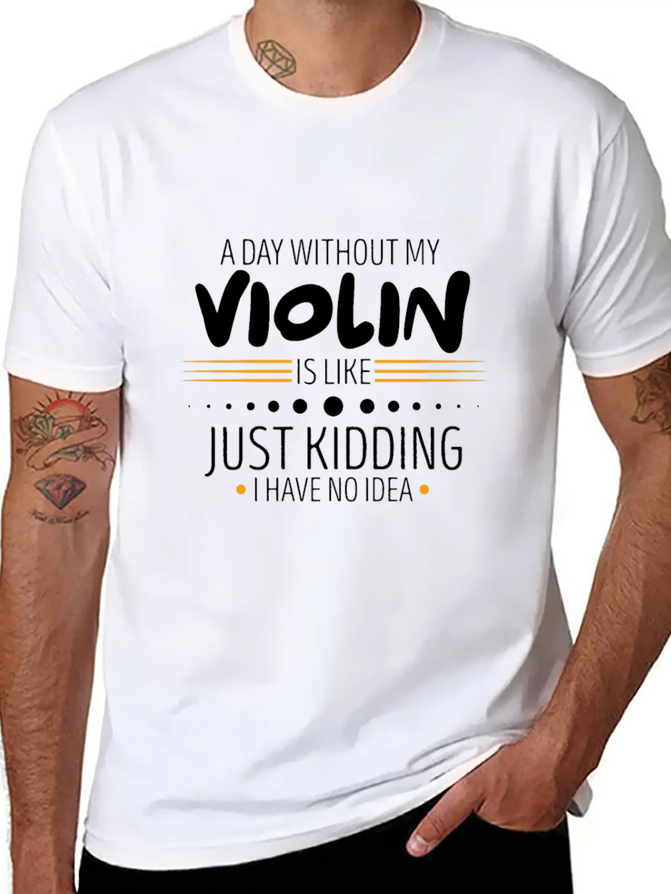 Violin Unisex Casual T-Shirt – Clean Design For Daily Comfort