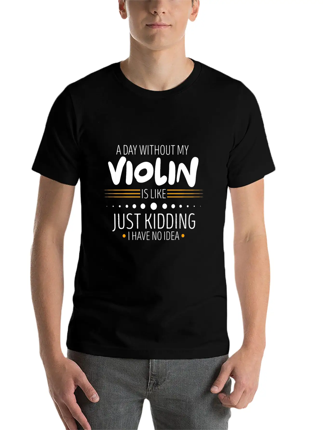 Violin Unisex Casual T-Shirt – Clean Design For Daily Comfort