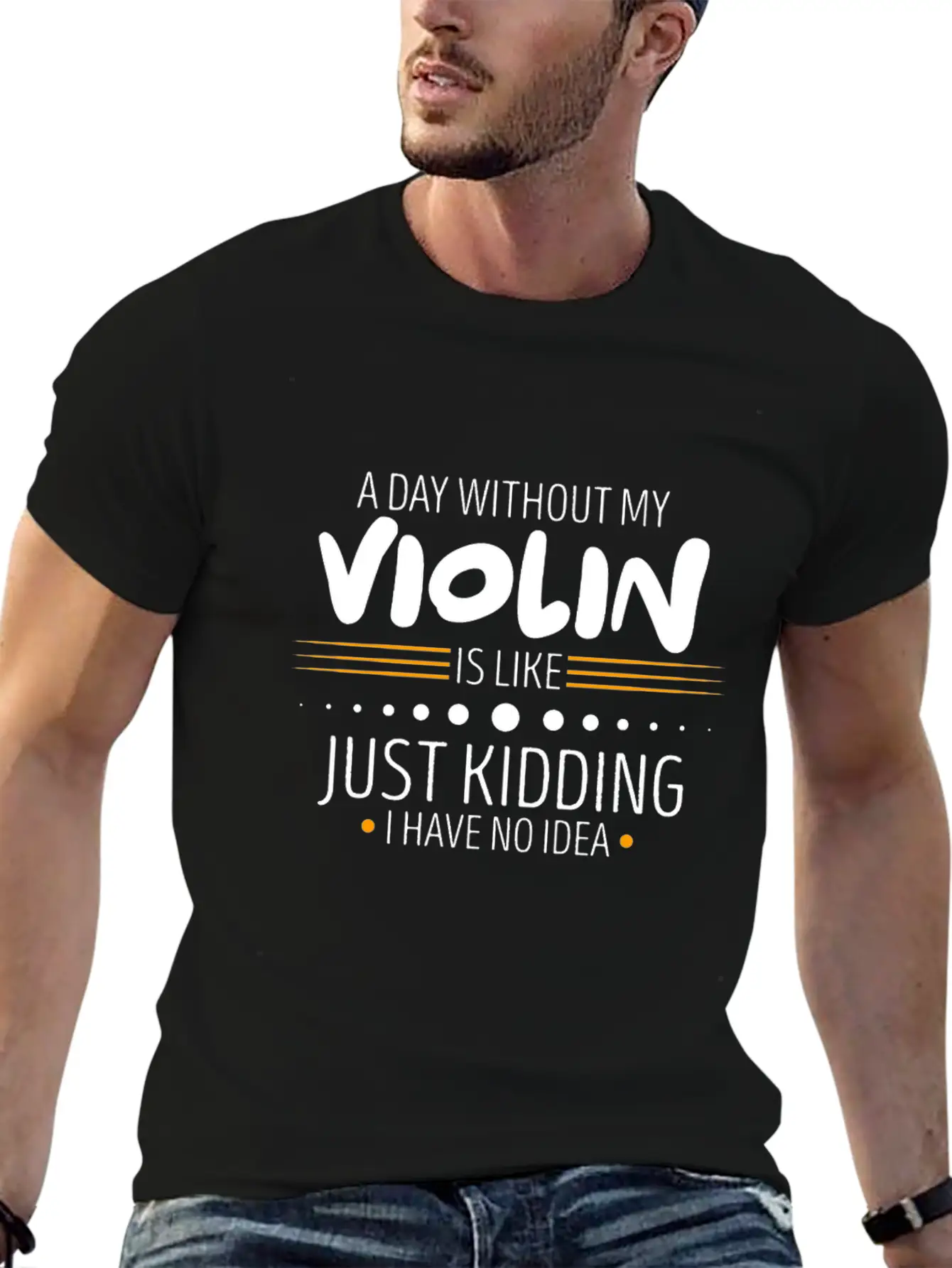 Violin Unisex Casual T-Shirt – Clean Design For Daily Comfort