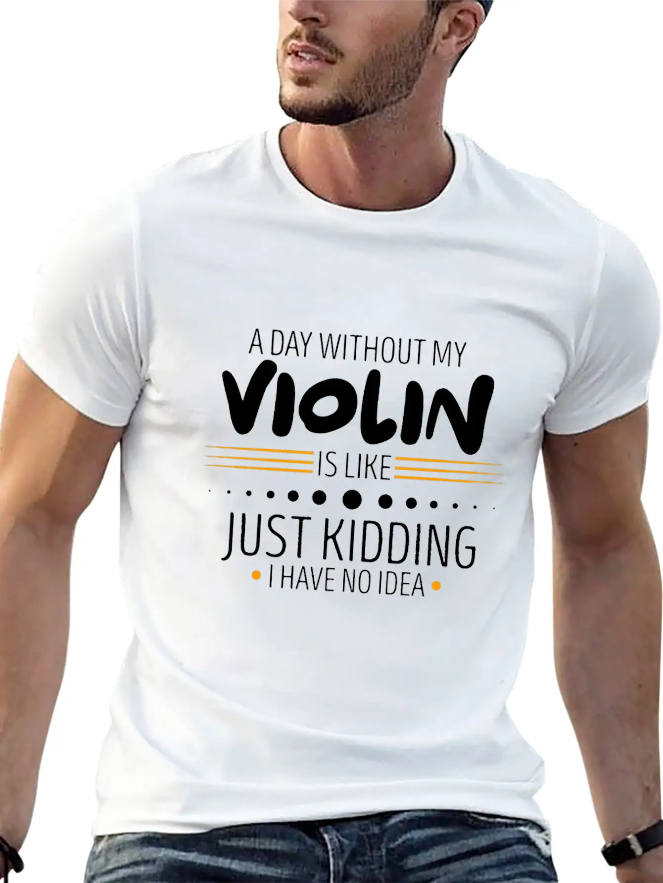 Violin Unisex Casual T-Shirt – Clean Design For Daily Comfort