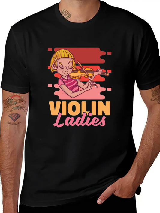 Violin Violinist Ladies Unisex Casual T-Shirt ��� Clean Design For Daily Comfort