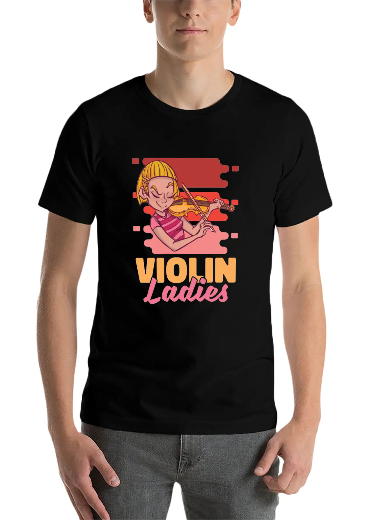 Violin Violinist Ladies Unisex Casual T-Shirt ��� Clean Design For Daily Comfort