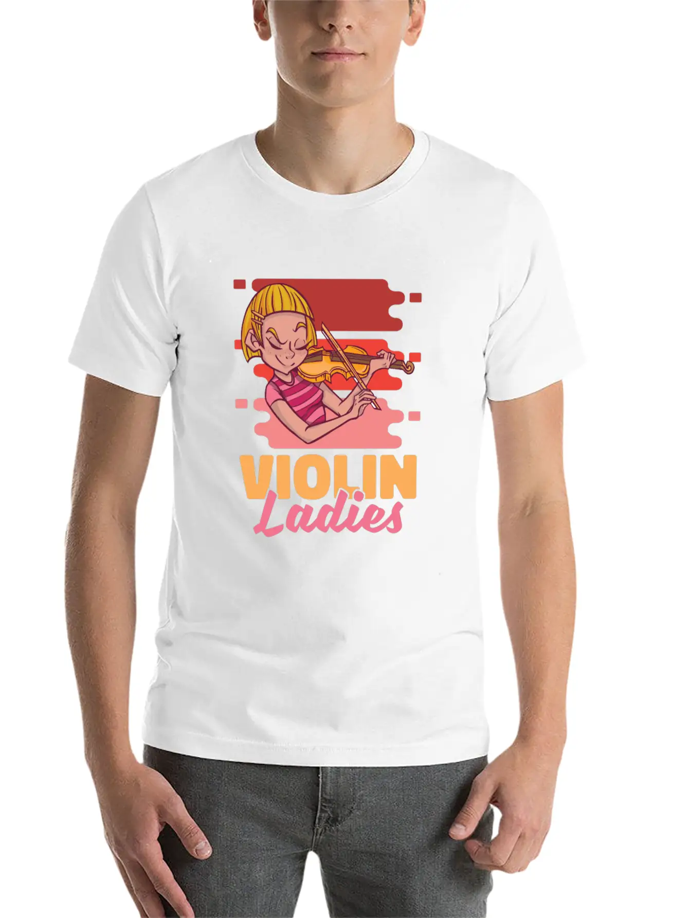 Violin Violinist Ladies Unisex Casual T-Shirt ��� Clean Design For Daily Comfort