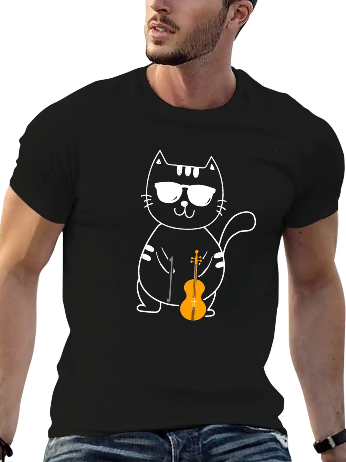 Violin Violinist Lightweight Cotton T-Shirt – Daily Comfort Graphic Shirt