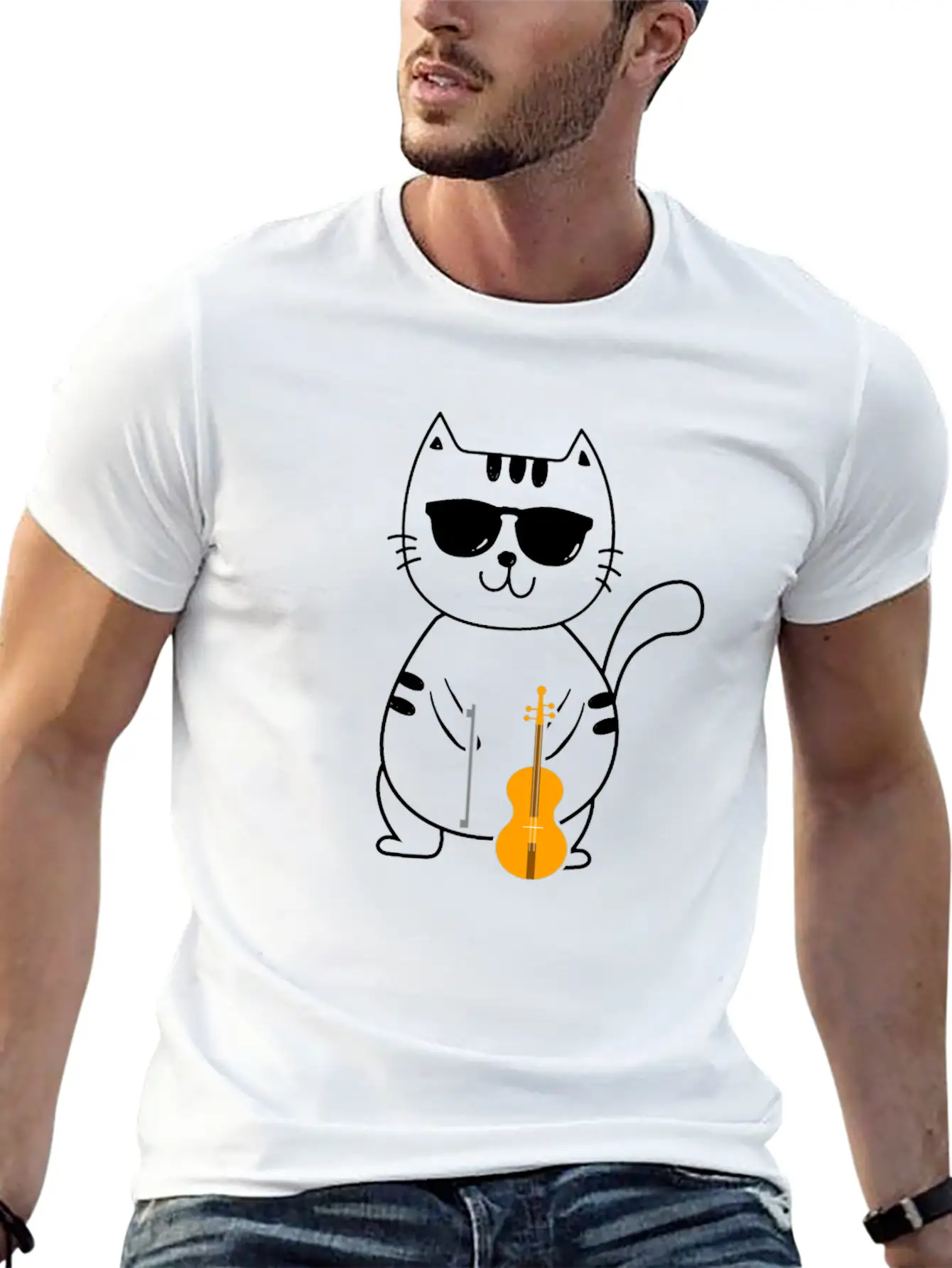 Violin Violinist Lightweight Cotton T-Shirt – Daily Comfort Graphic Shirt