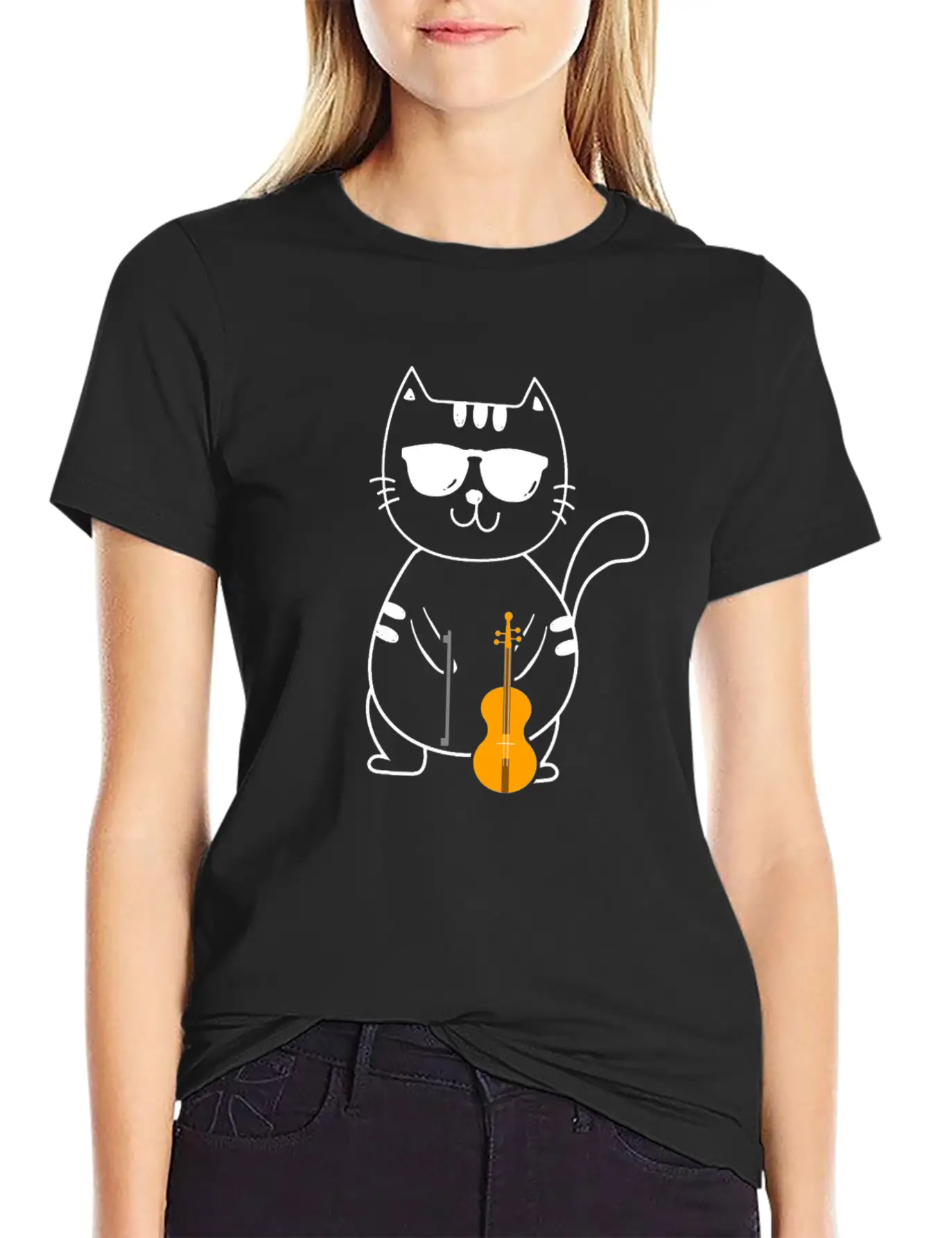 Violin Violinist Lightweight Cotton T-Shirt – Daily Comfort Graphic Shirt