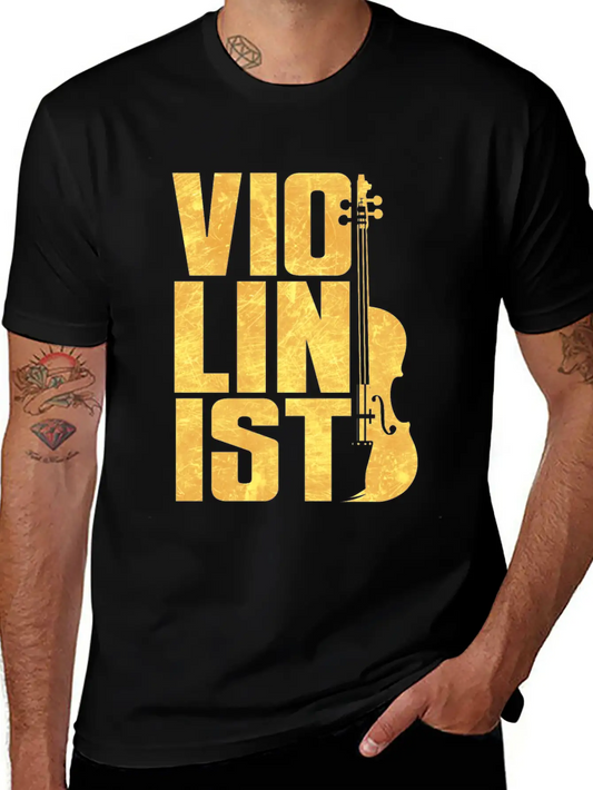 Violinist Violin Music Instrument Musician Gift Lightweight Cotton T-Shirt – Daily Comfort Graphic Shirt