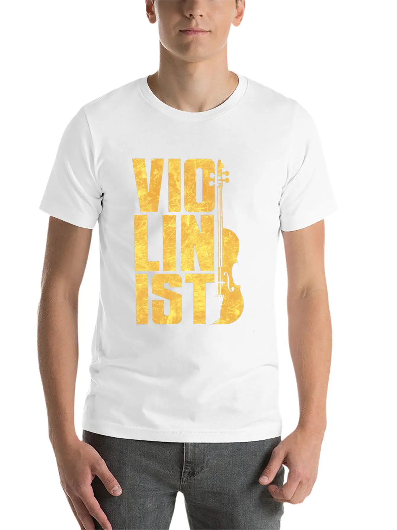 Violinist Violin Music Instrument Musician Gift Lightweight Cotton T-Shirt – Daily Comfort Graphic Shirt