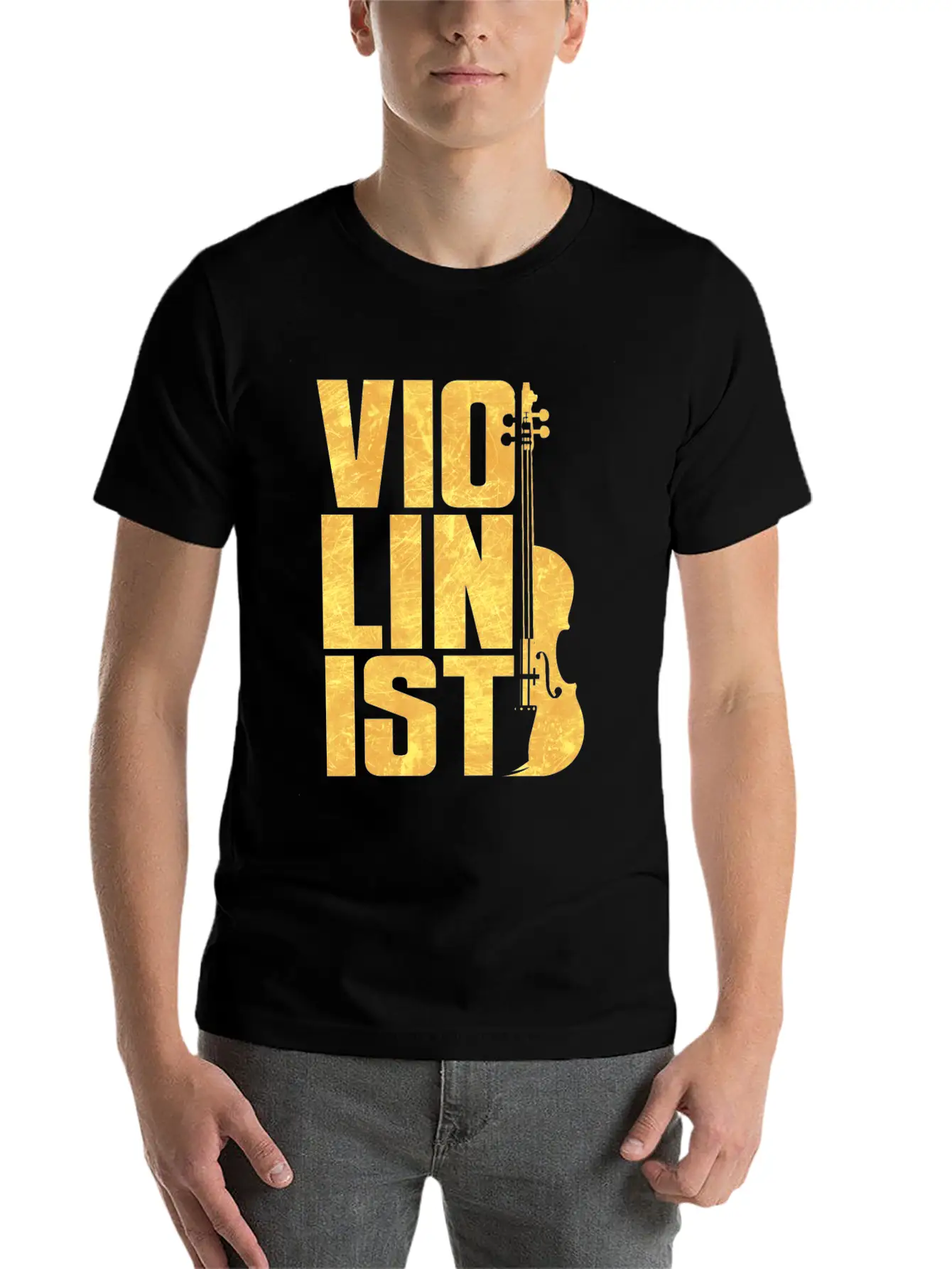 Violinist Violin Music Instrument Musician Gift Lightweight Cotton T-Shirt – Daily Comfort Graphic Shirt
