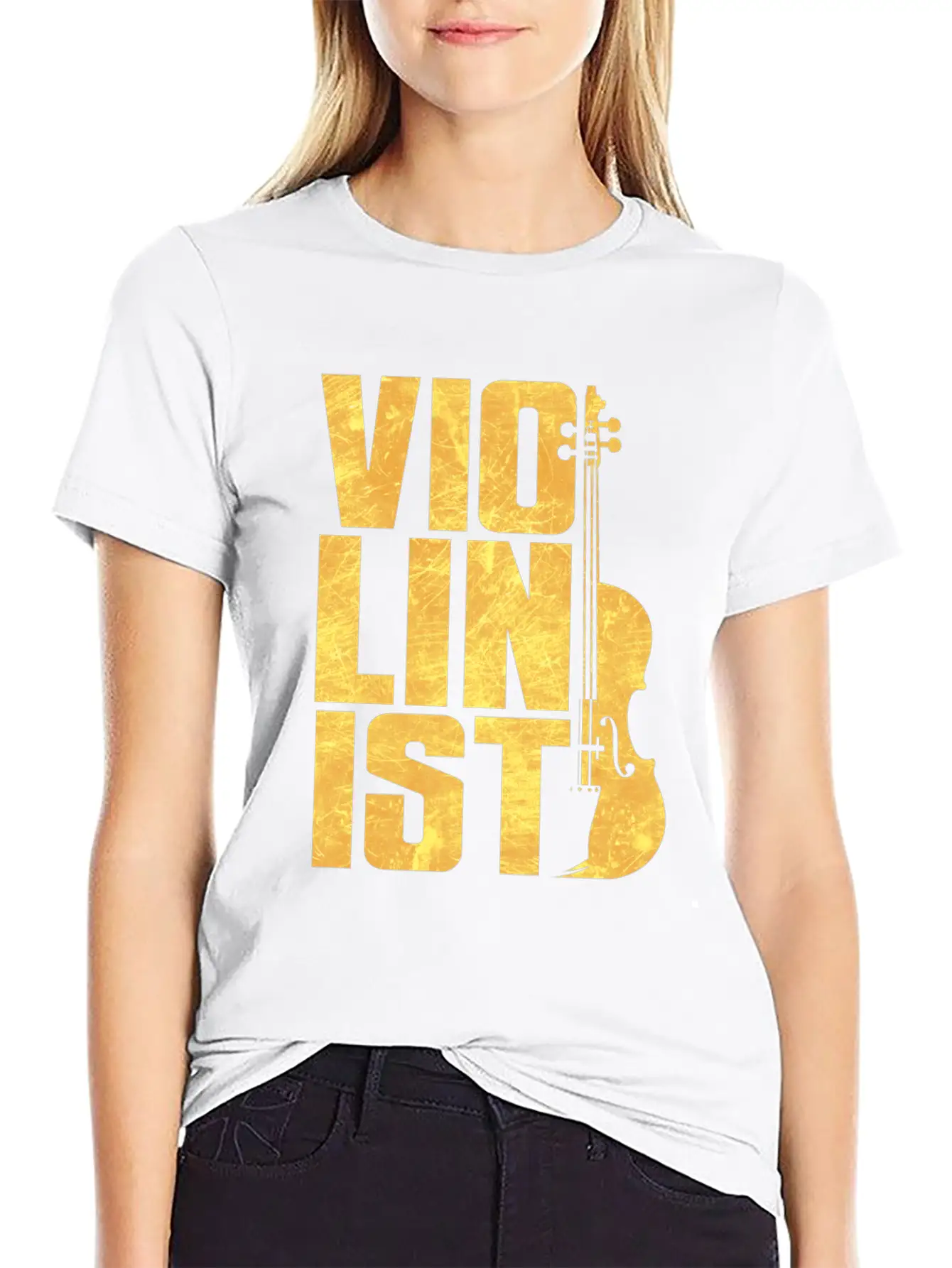 Violinist Violin Music Instrument Musician Gift Lightweight Cotton T-Shirt – Daily Comfort Graphic Shirt