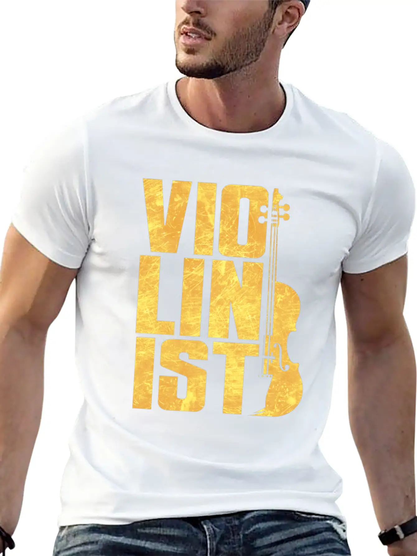 Violinist Violin Music Instrument Musician Gift Lightweight Cotton T-Shirt – Daily Comfort Graphic Shirt