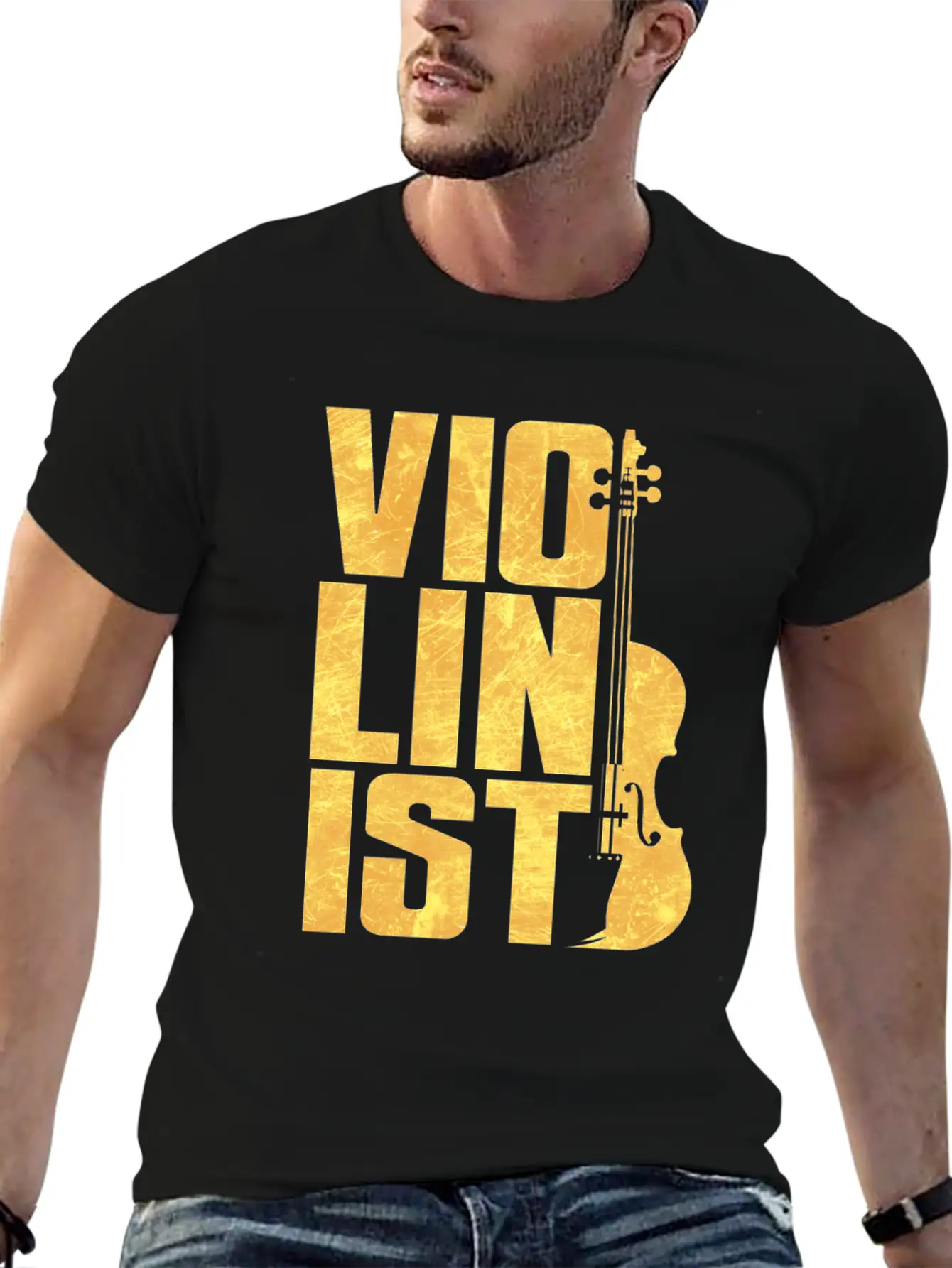Violinist Violin Music Instrument Musician Gift Lightweight Cotton T-Shirt – Daily Comfort Graphic Shirt