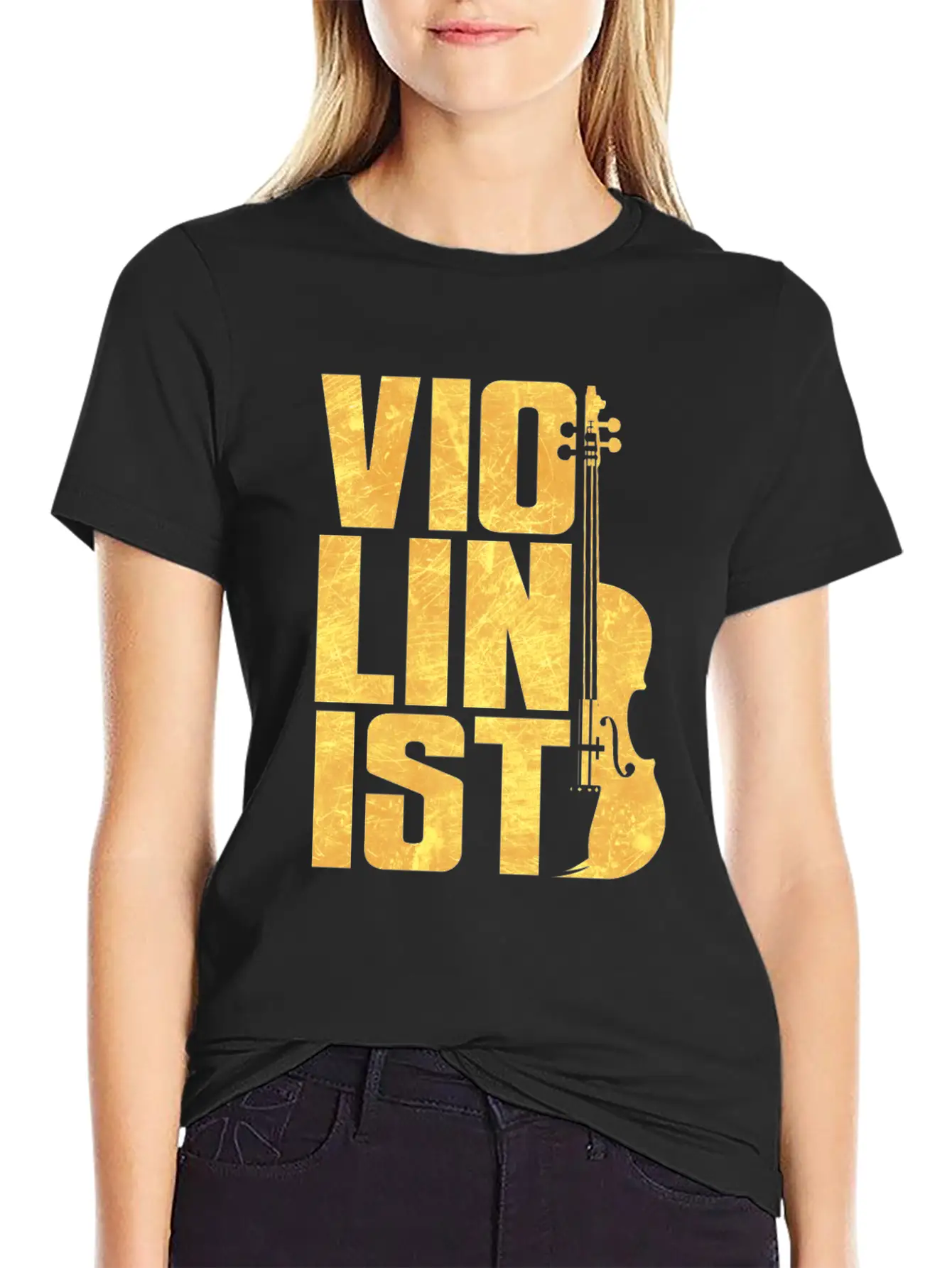 Violinist Violin Music Instrument Musician Gift Lightweight Cotton T-Shirt – Daily Comfort Graphic Shirt