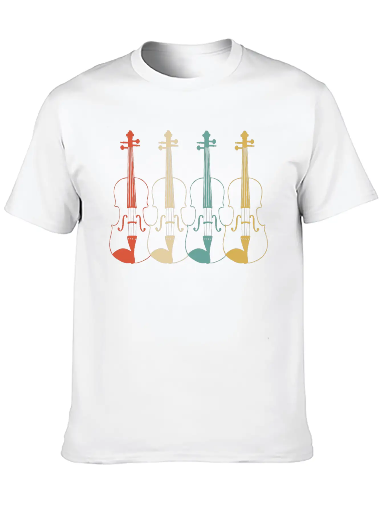 Violins Lightweight Cotton T-Shirt – Daily Comfort Graphic Shirt
