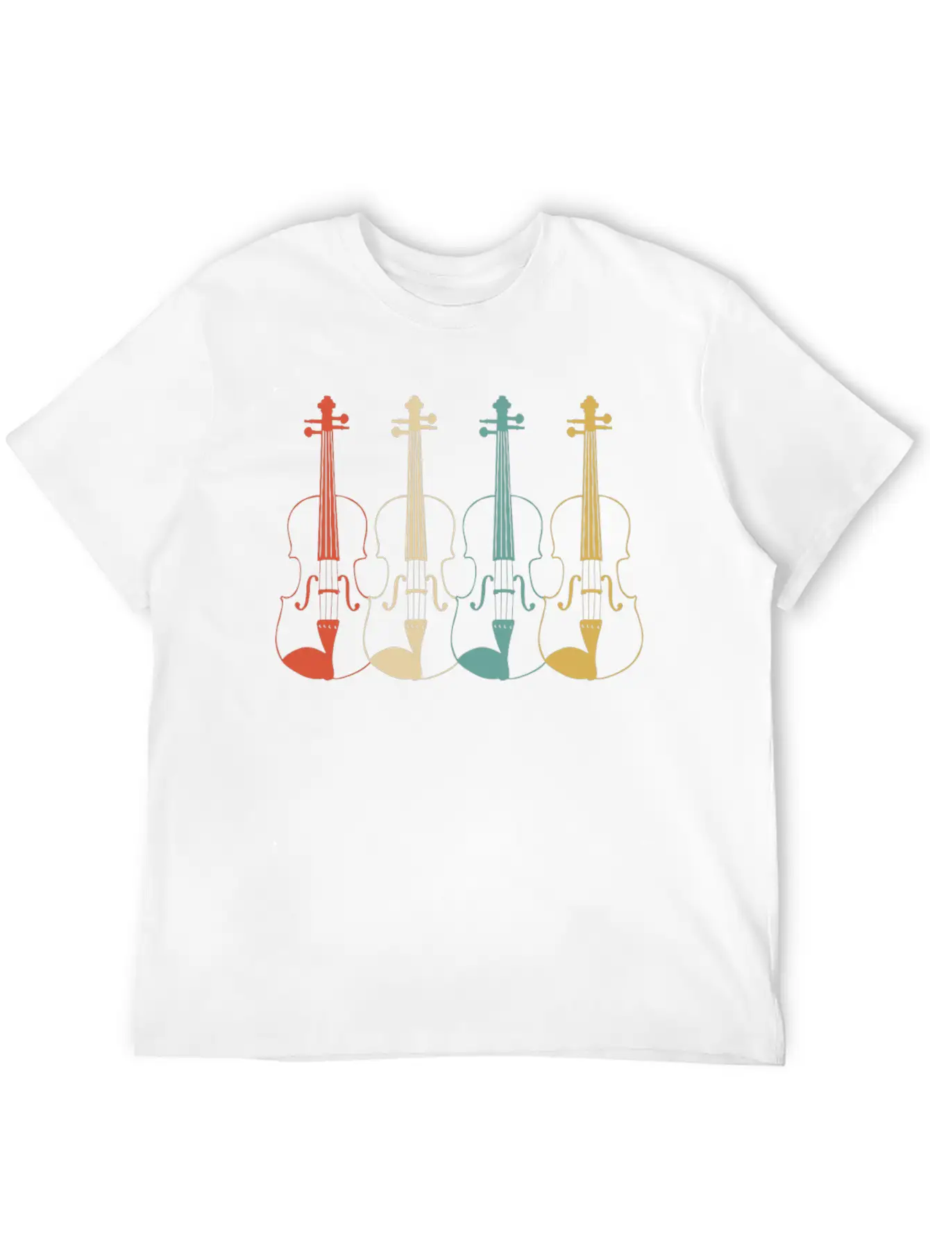 Violins Lightweight Cotton T-Shirt – Daily Comfort Graphic Shirt