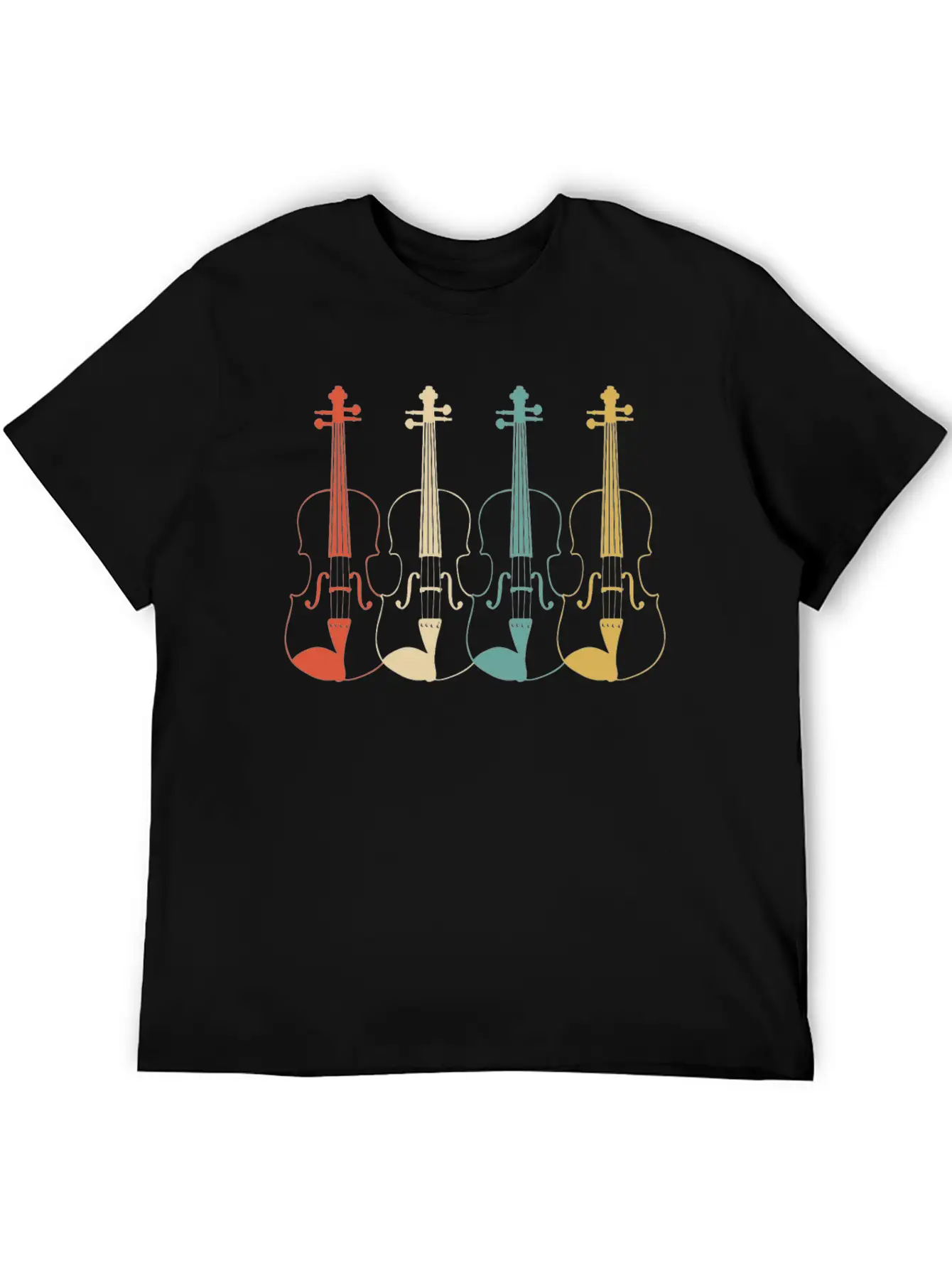 Violins Lightweight Cotton T-Shirt – Daily Comfort Graphic Shirt