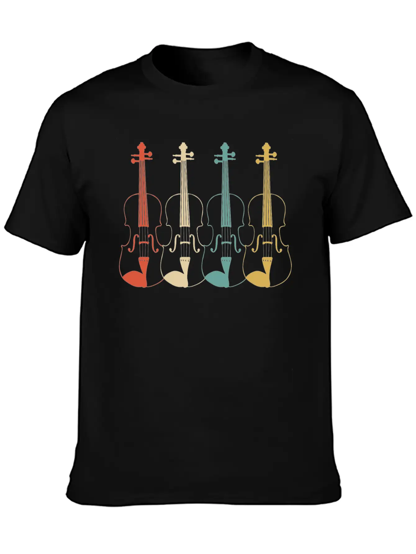 Violins Lightweight Cotton T-Shirt – Daily Comfort Graphic Shirt