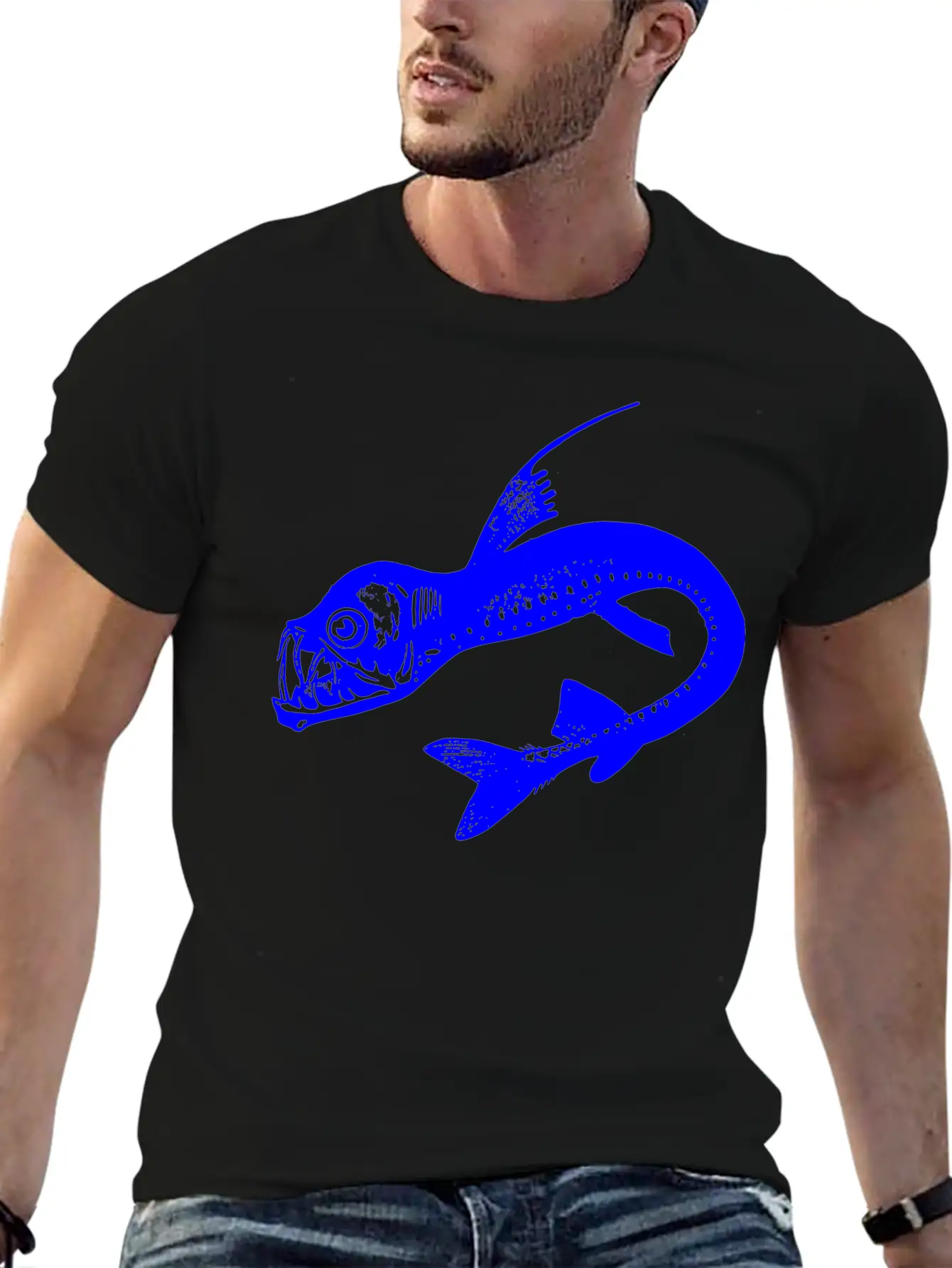 Viper Fish Blue Classic Fit Graphic Tee For Daily Comfort – Unisex Cotton Shirt