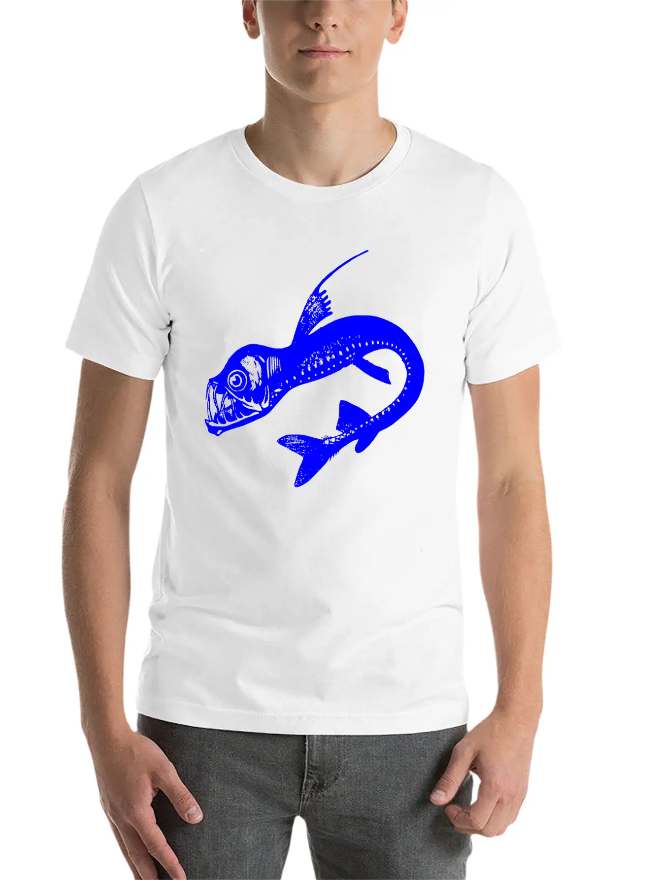 Viper Fish Blue Classic Fit Graphic Tee For Daily Comfort – Unisex Cotton Shirt