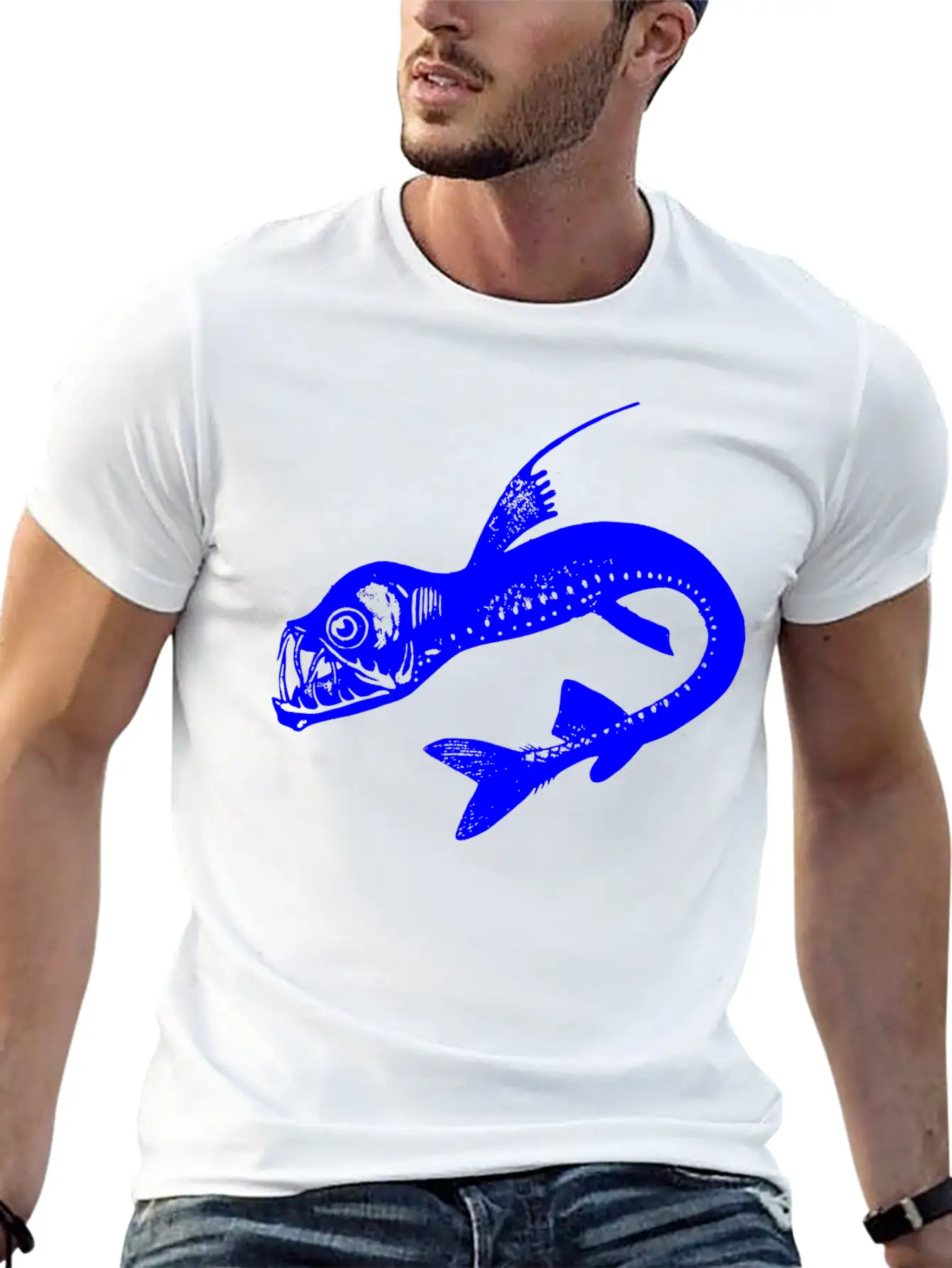 Viper Fish Blue Classic Fit Graphic Tee For Daily Comfort – Unisex Cotton Shirt