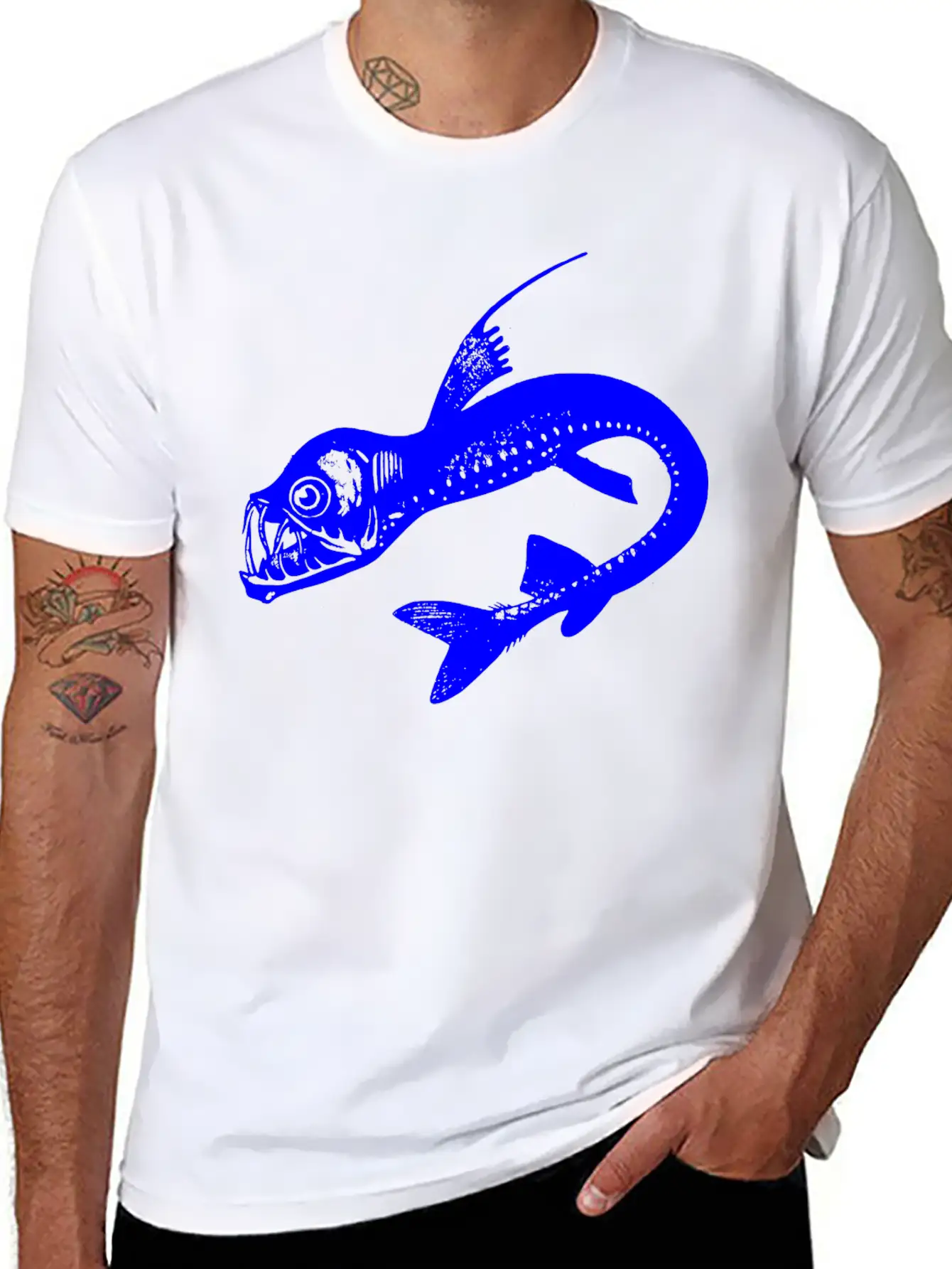 Viper Fish Blue Classic Fit Graphic Tee For Daily Comfort – Unisex Cotton Shirt