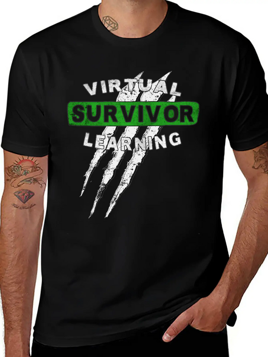 Virtual Learning Survivor, Back To School Essential Cotton Tee For Daily Outfits – Unisex Style