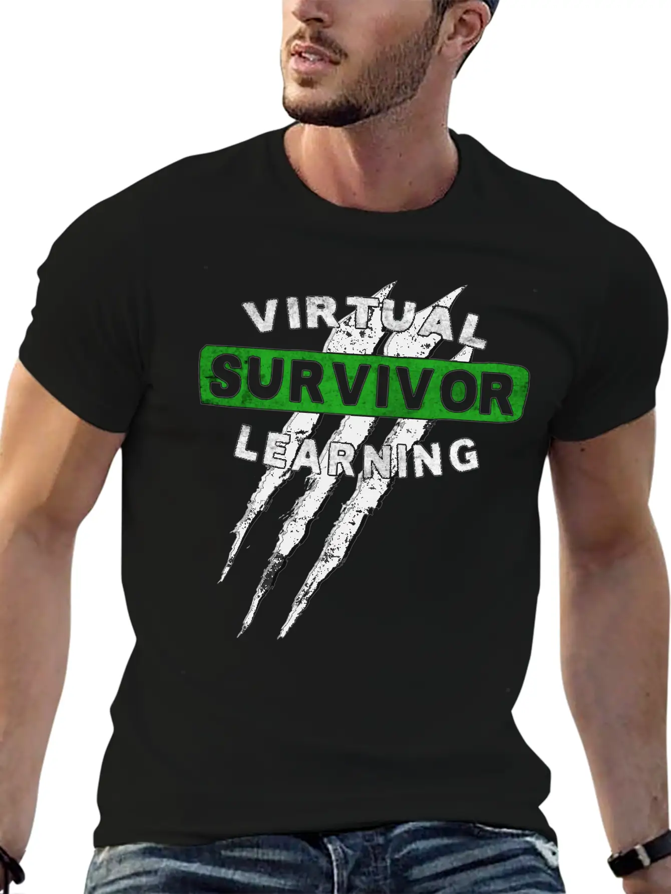Virtual Learning Survivor, Back To School Essential Cotton Tee For Daily Outfits – Unisex Style
