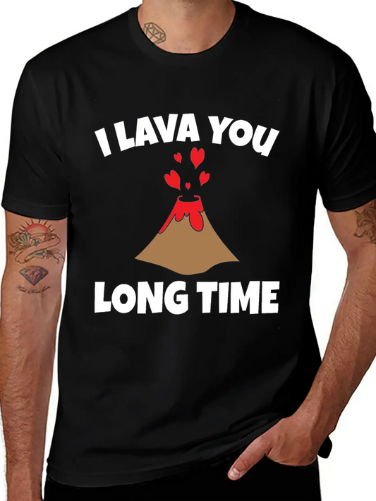 Volcano Lava Funny Lightweight Cotton T-Shirt – Daily Comfort Graphic Shirt