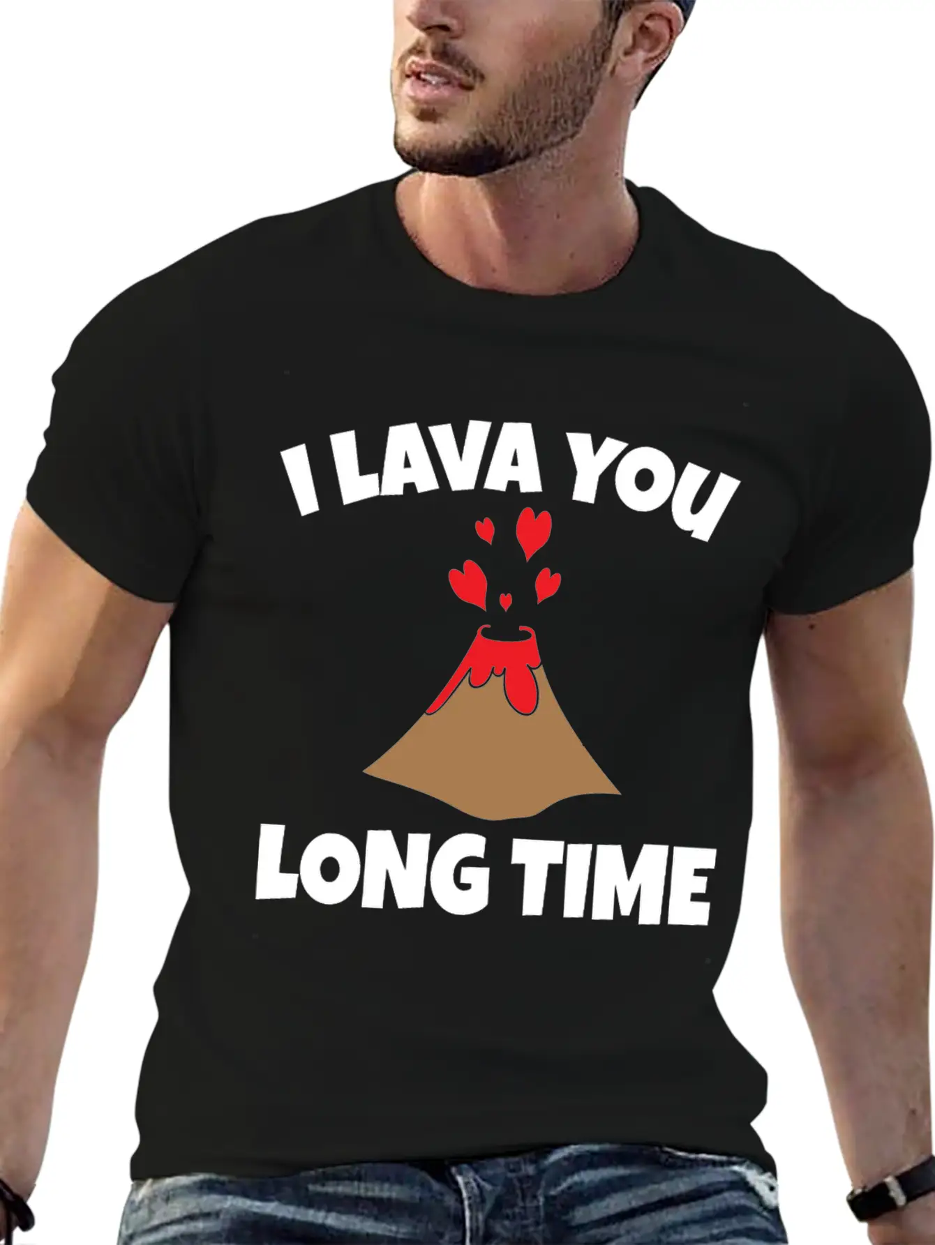 Volcano Lava Funny Lightweight Cotton T-Shirt – Daily Comfort Graphic Shirt