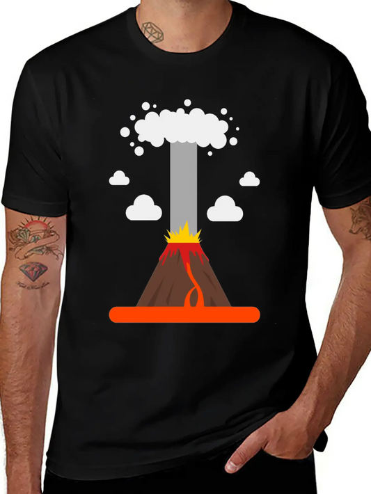 Volcano Lava Girls Boys Volcano Lover Comfortable Minimalist Graphic Tee – Summer Style Essential