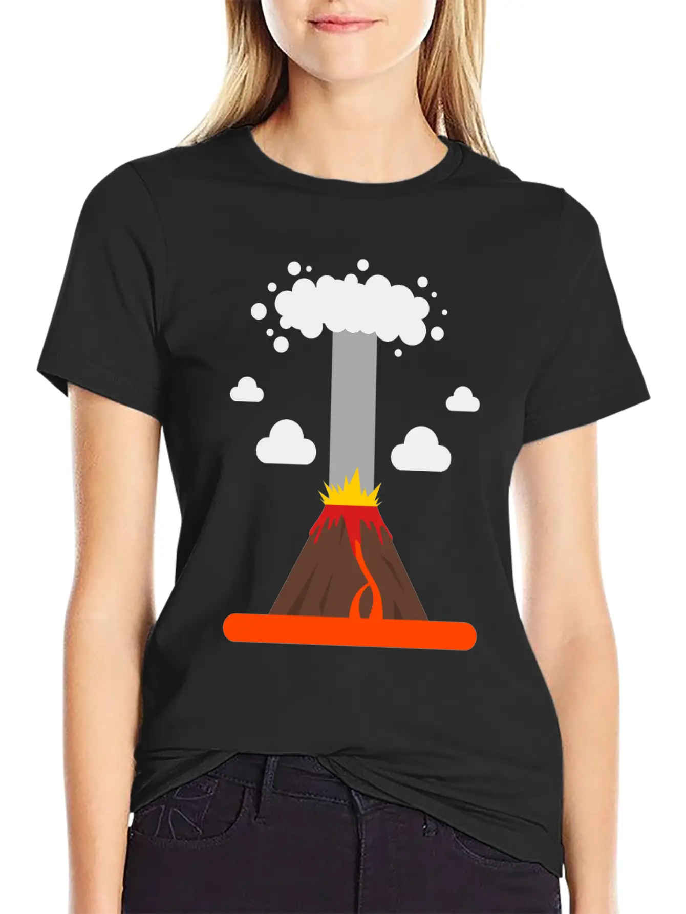 Volcano Lava Girls Boys Volcano Lover Comfortable Minimalist Graphic Tee – Summer Style Essential