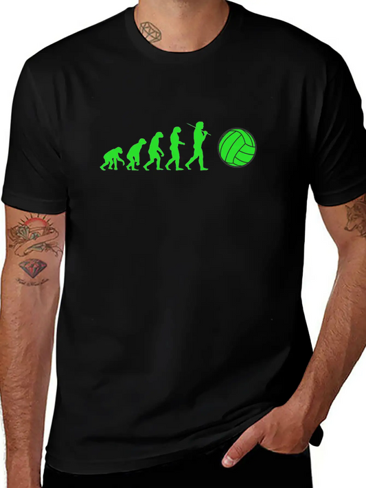Volleyball Evolution Sport Volleyballer Ball Dig Essential Cotton Tee For Daily Outfits – Unisex Style