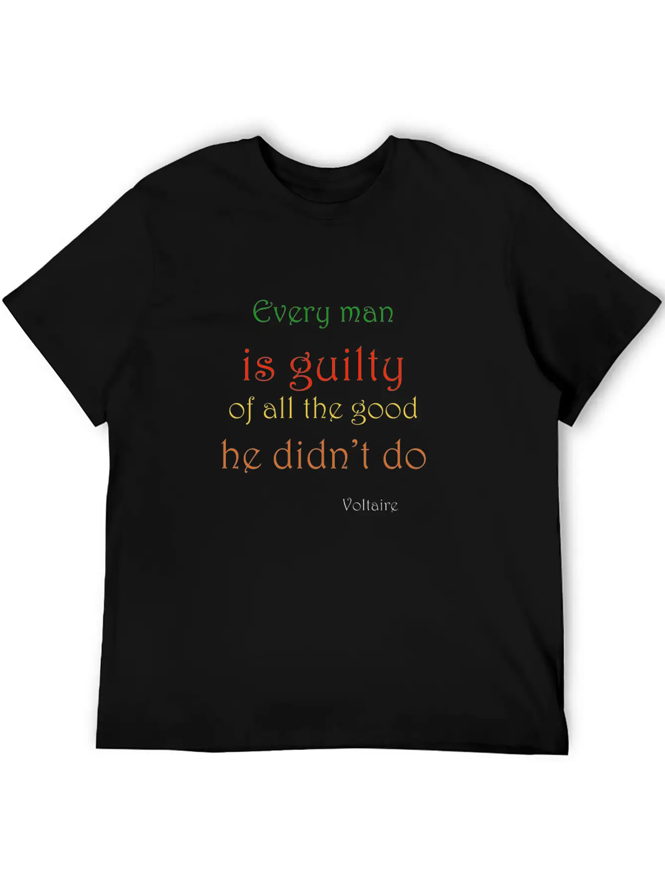 Voltaire On Doing Good Soft Cotton Short Sleeve Tee – Unisex Wardrobe Staple