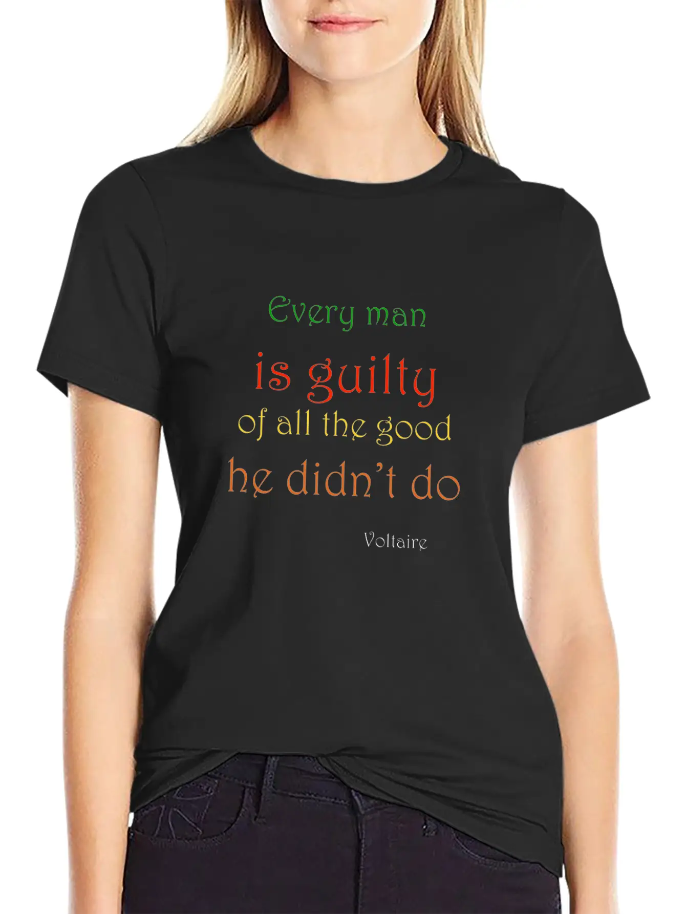 Voltaire On Doing Good Soft Cotton Short Sleeve Tee – Unisex Wardrobe Staple