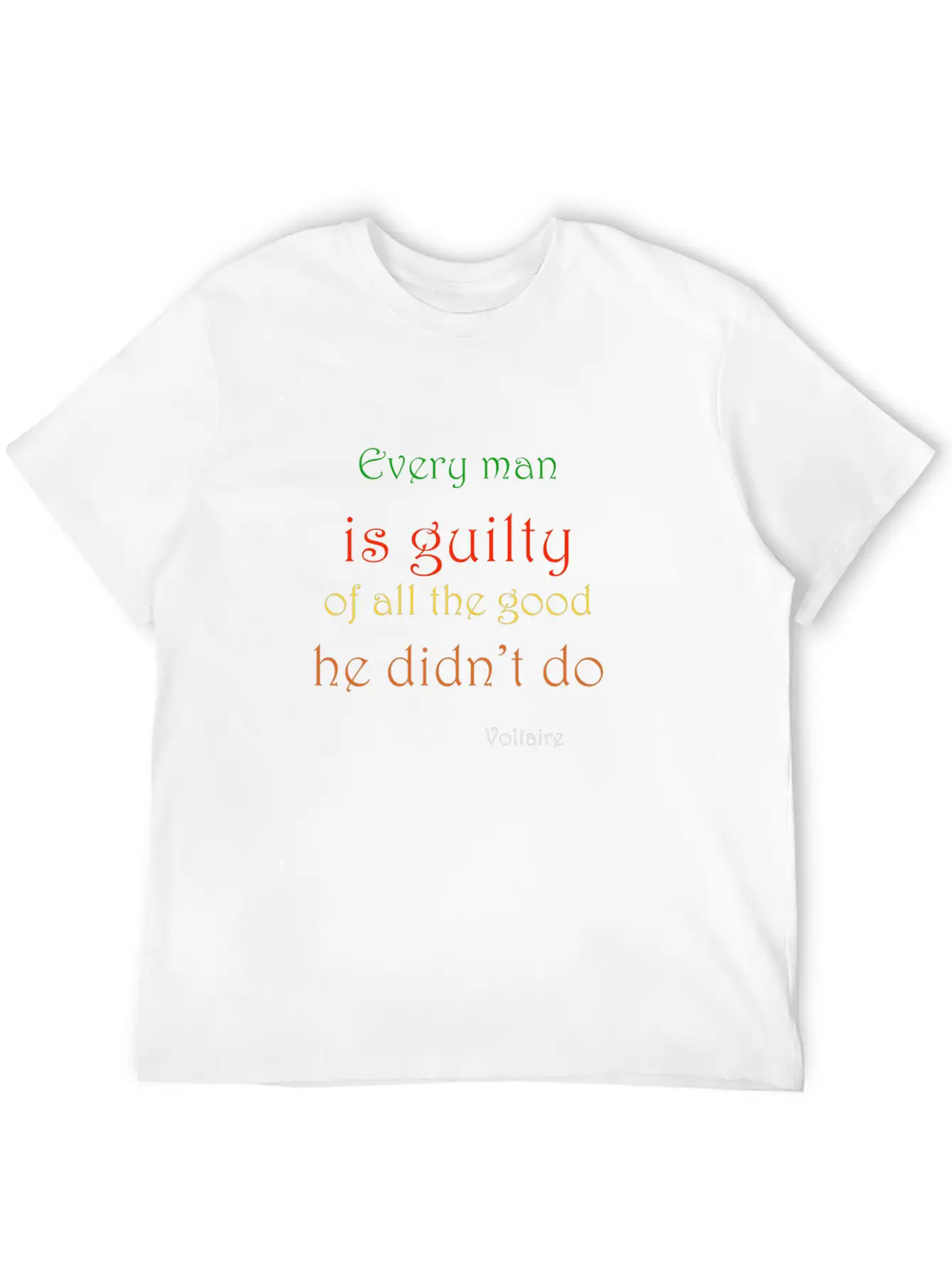 Voltaire On Doing Good Soft Cotton Short Sleeve Tee – Unisex Wardrobe Staple