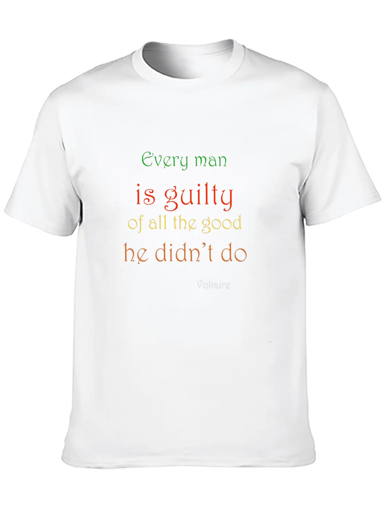 Voltaire On Doing Good Soft Cotton Short Sleeve Tee – Unisex Wardrobe Staple
