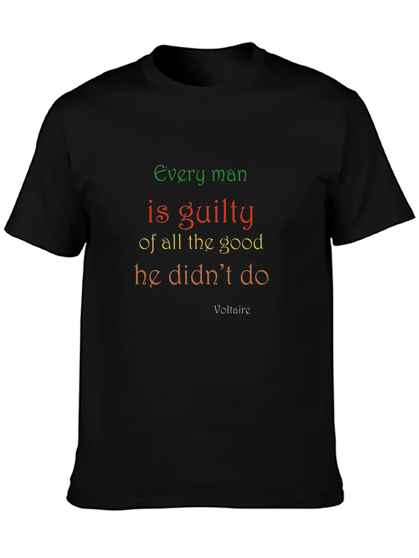 Voltaire On Doing Good Soft Cotton Short Sleeve Tee – Unisex Wardrobe Staple