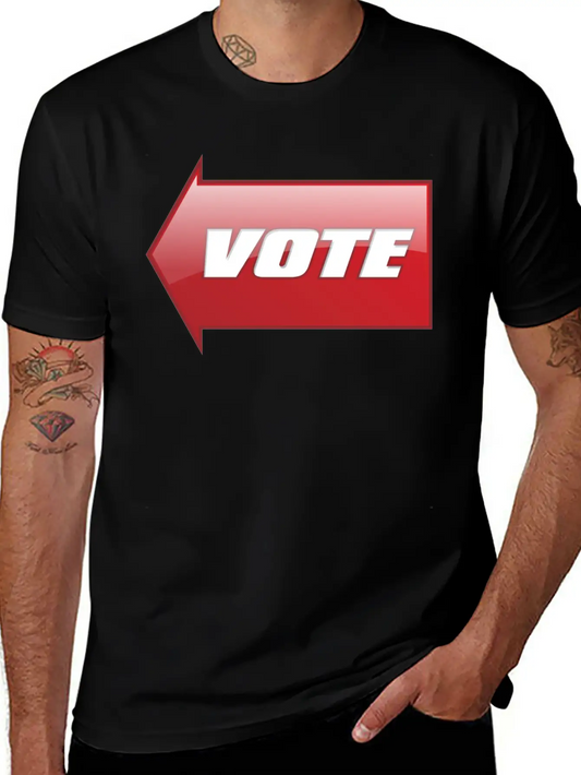 Vote Sign Classic Fit Graphic Tee For Daily Comfort – Unisex Cotton Shirt