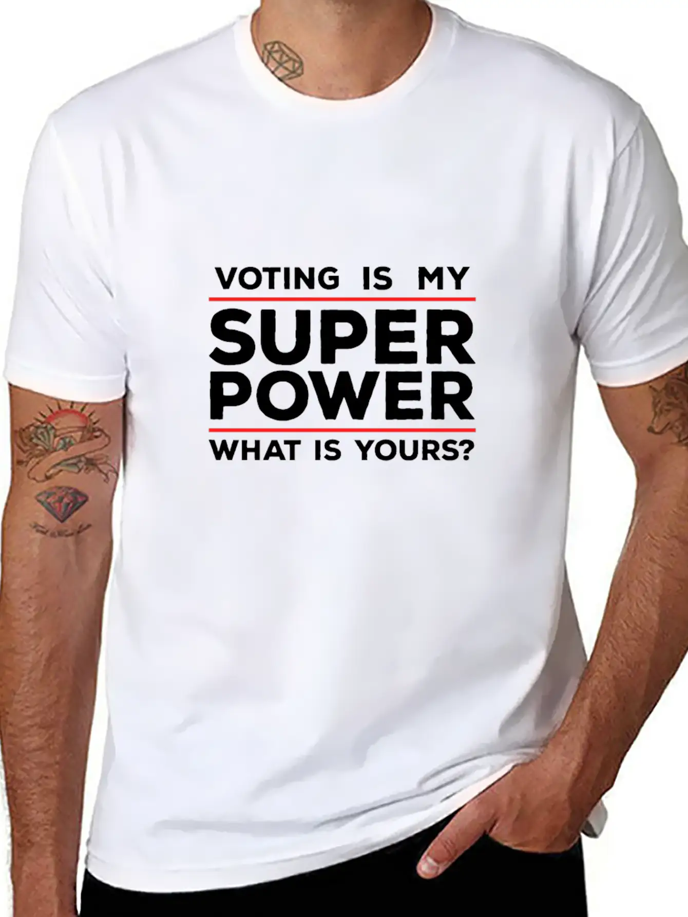 Voting Is My Superpower What Is Yours? Unisex Casual T-Shirt – Clean Design For Daily Comfort