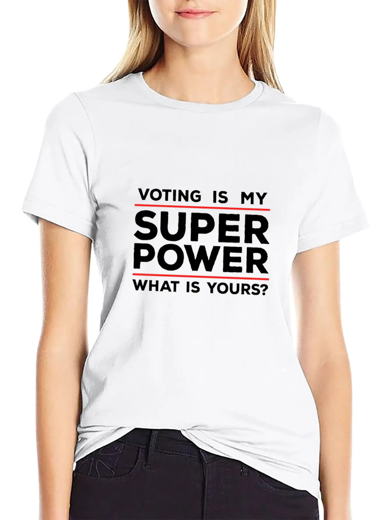 Voting Is My Superpower What Is Yours? Unisex Casual T-Shirt – Clean Design For Daily Comfort